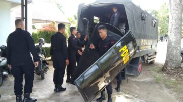 Libatkan Brimob, Pengamanan Aksi Unjuk Rasa di Gayo Lues Berjalan Tertib dan Damai